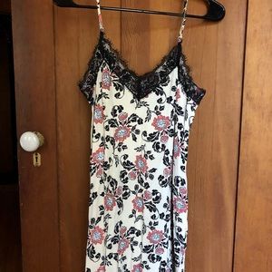 Floral lace mini dress